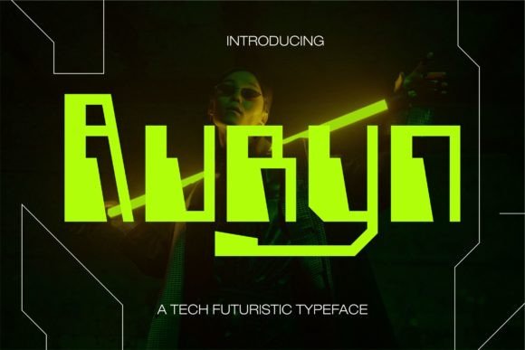 Auryn: A Futuristic Display Font for Handmade Creators