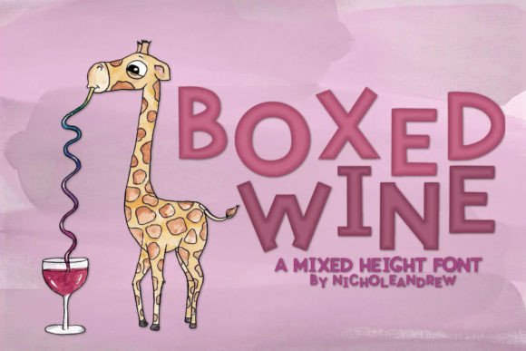 Boxed Wine: A Playful Handwritten Display Font for Real Branding