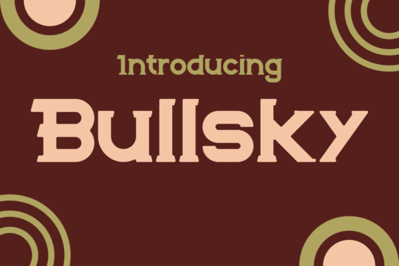 Bullsky Display Font for Handmade Creators