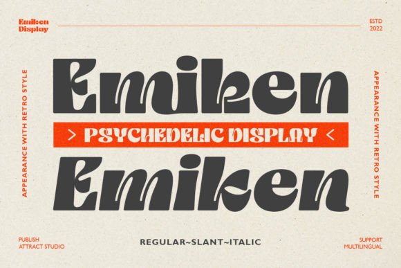 Emiken: A Psychedelic Display Font for Editorial Impact