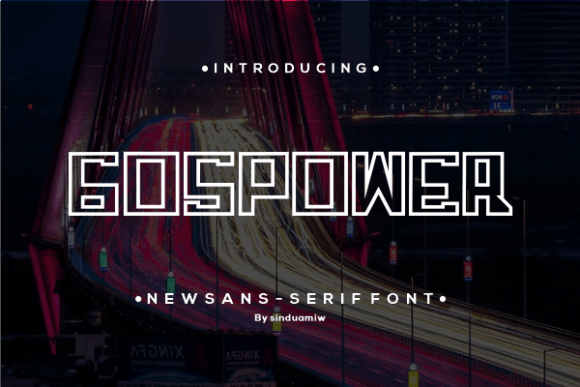 Gospower: A Futuristic Display Font for Handmade Creators