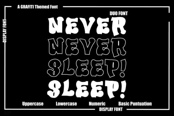 Never Sleep Display Font for Handmade Creators