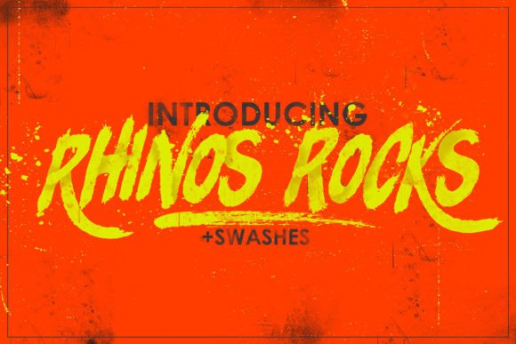 Rhinos Rocks: A Bold, Hand-Drawn Display Font for Crafters