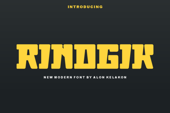 Rinogik: A Bold Display Font for Handmade Labels & Branding