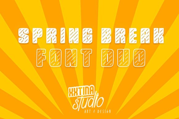 Spring Break Font: Whimsical All-Caps Display for Handmade Brands